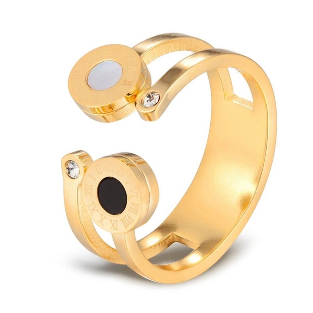 Roman Numerals Stainless Steel Ring